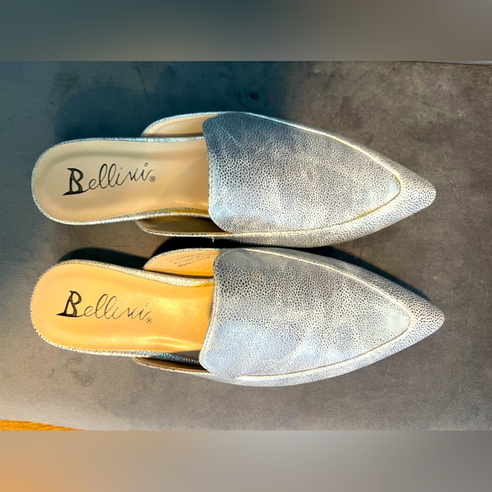Bellini silver mules